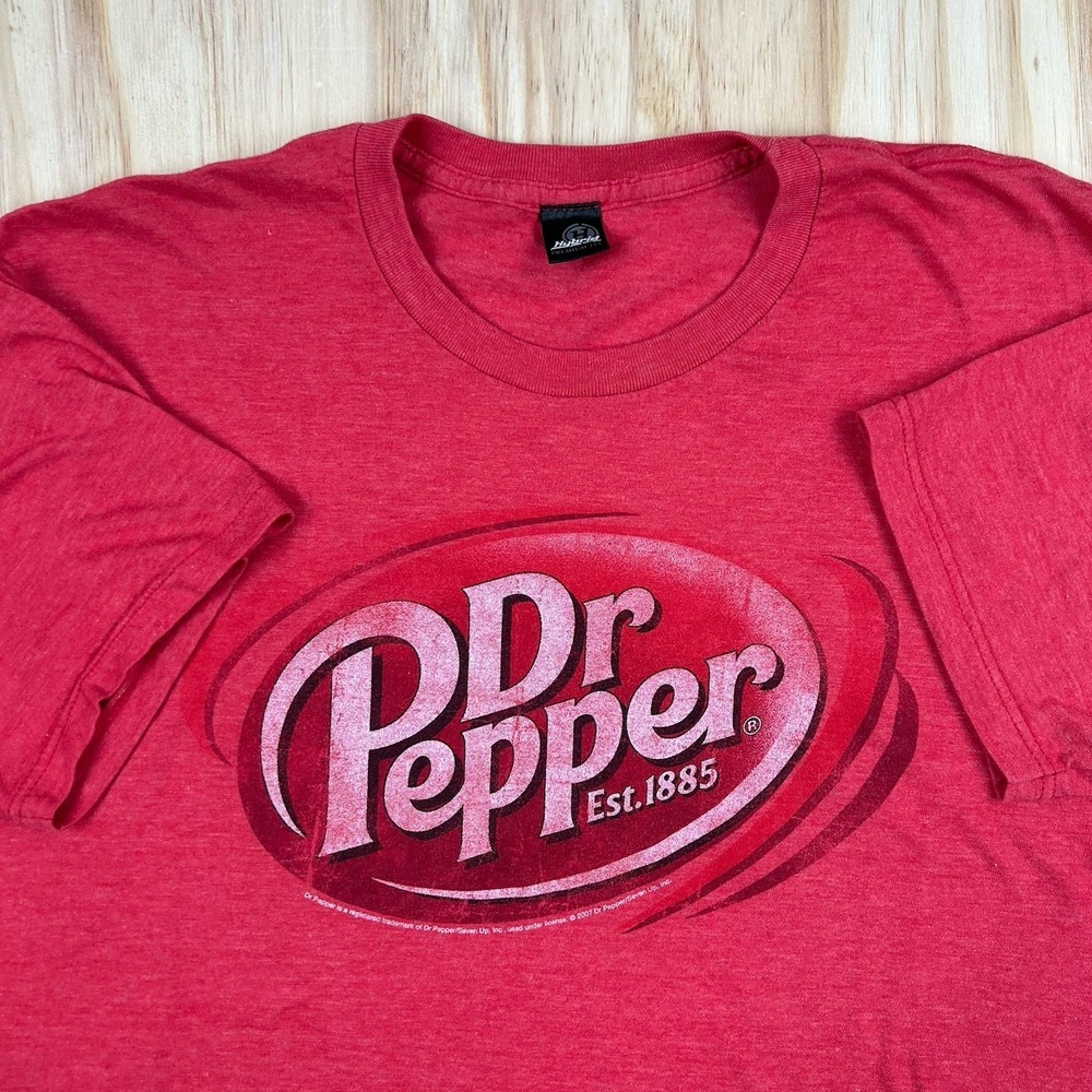 Vintage Y2K Dr.‎ Pepper Short Sleeve T-Shirt Size XL Retro Red Snack Drink